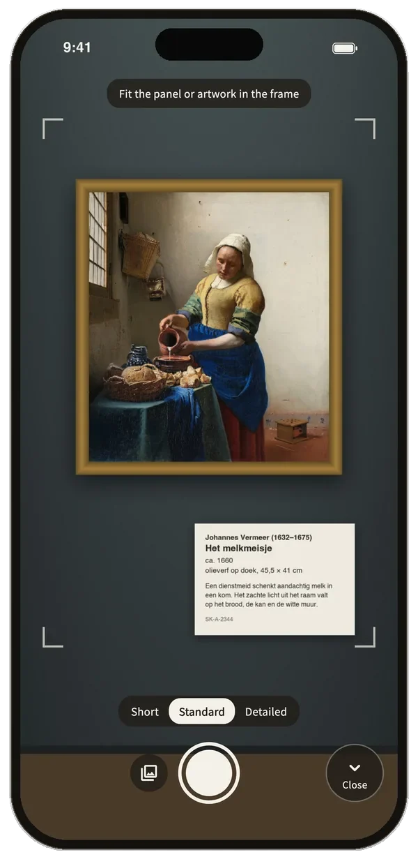 Capturing an artwork label